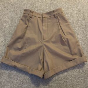 Chloe Wool High Waisted Knee Length Shorts